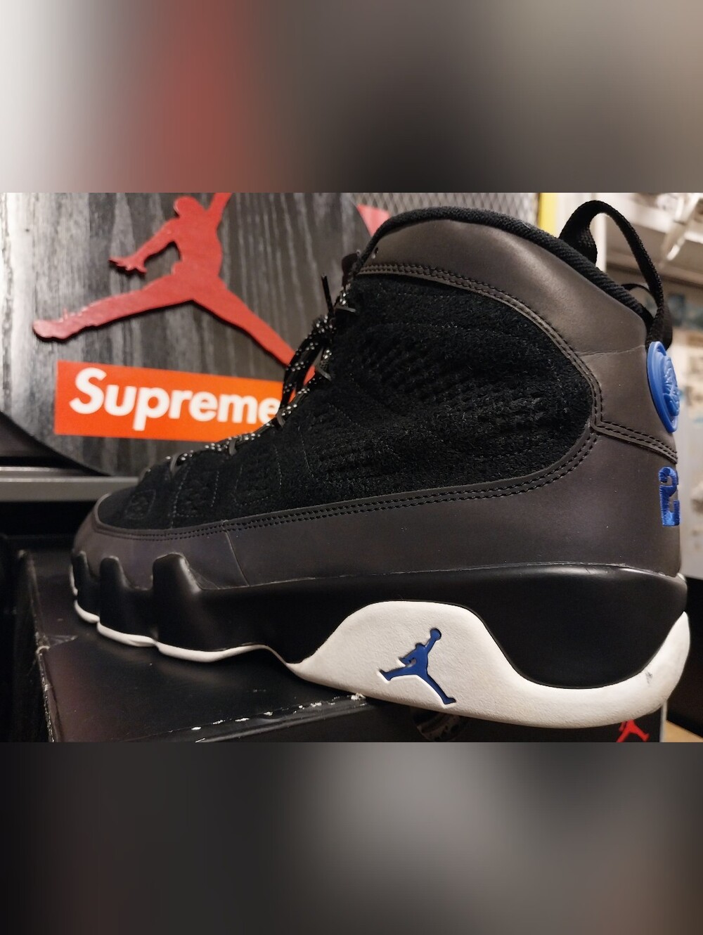 Retro Jordan 9 Black Racer Blue Size 13